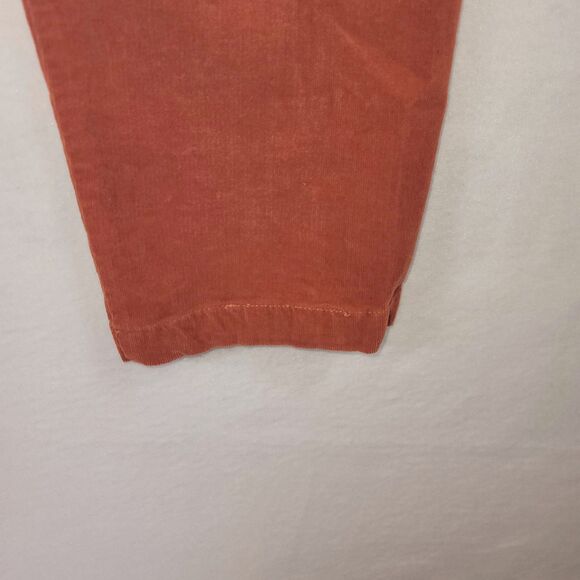 Loft Women’s Orange Medium High-rise Straight thin corduroy pants Size Medium - Picture 4 of 8